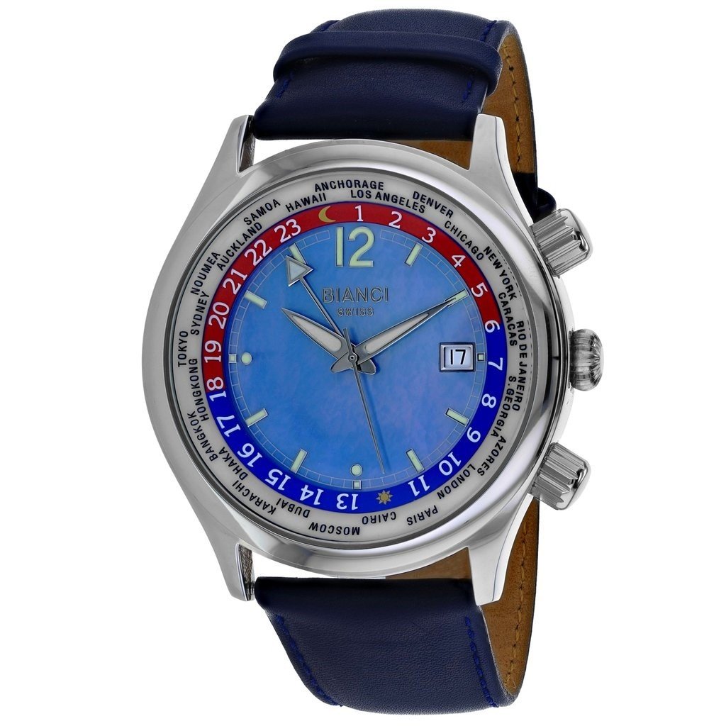 Roberto Bianci Men&#39;s RB18520 Blue Leather Watch