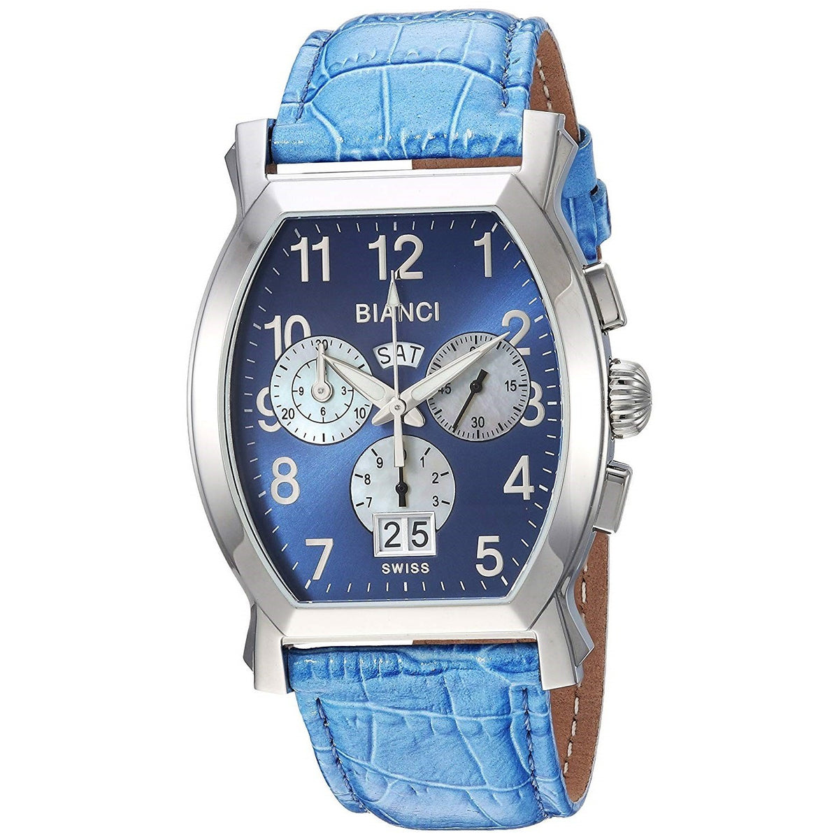 Roberto Bianci Men&#39;s RB18620 Esposito Chronograph Blue Leather Watch