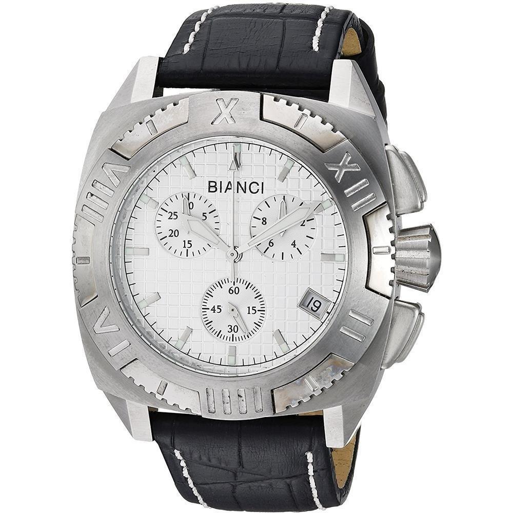 Roberto Bianci Men&#39;s RB18690 Classico Chronograph Black Leather Watch