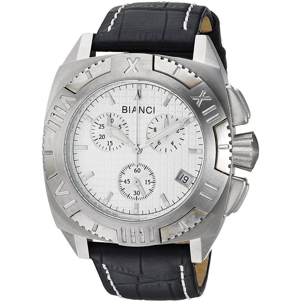 Roberto Bianci Men's RB18690 Classico Chronograph Black Leather Watch