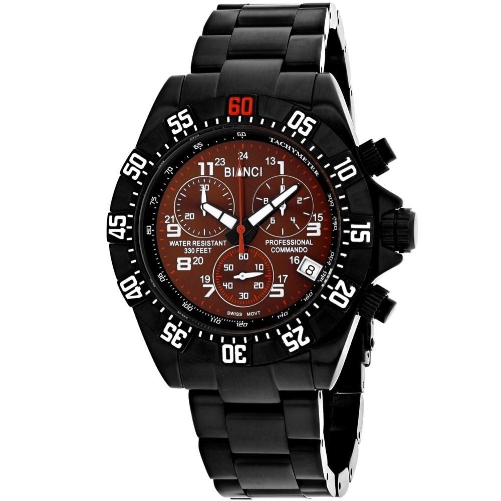 Roberto Bianci Men&#39;s RB18765 Fontana Chronograph Black Stainless Steel Watch