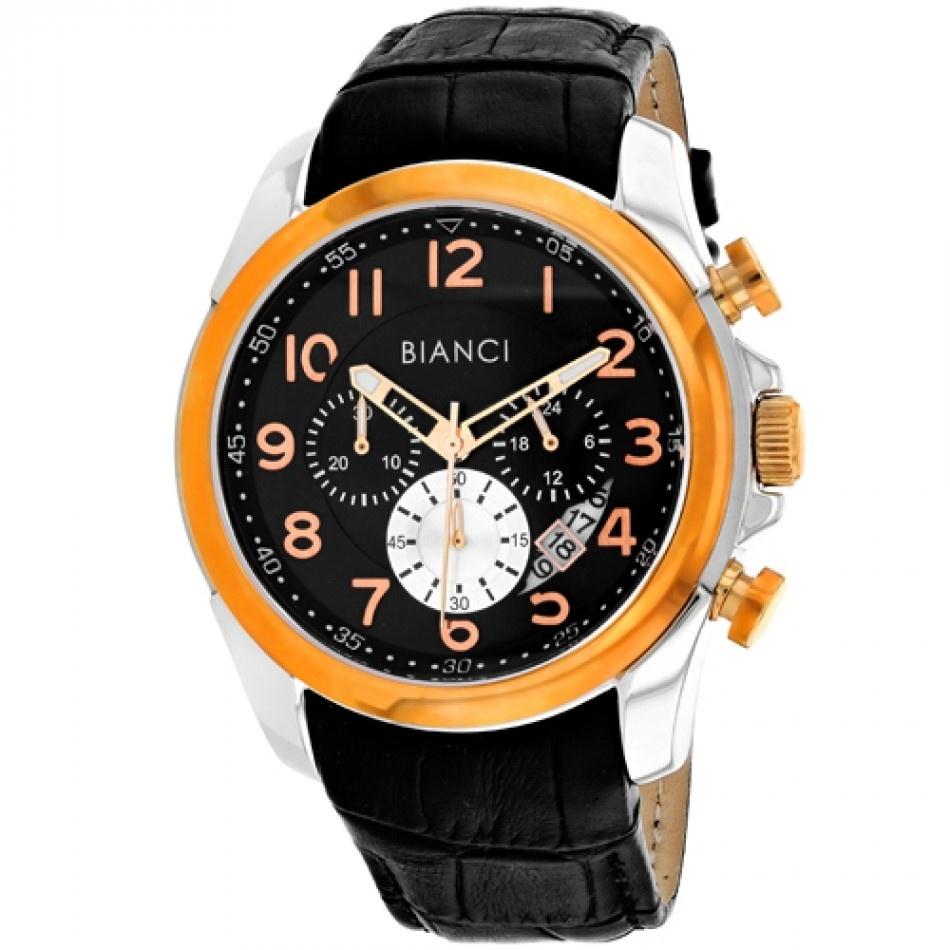 Roberto Bianci Men's RB54460 Caravello Chronograph Black Leather Watch