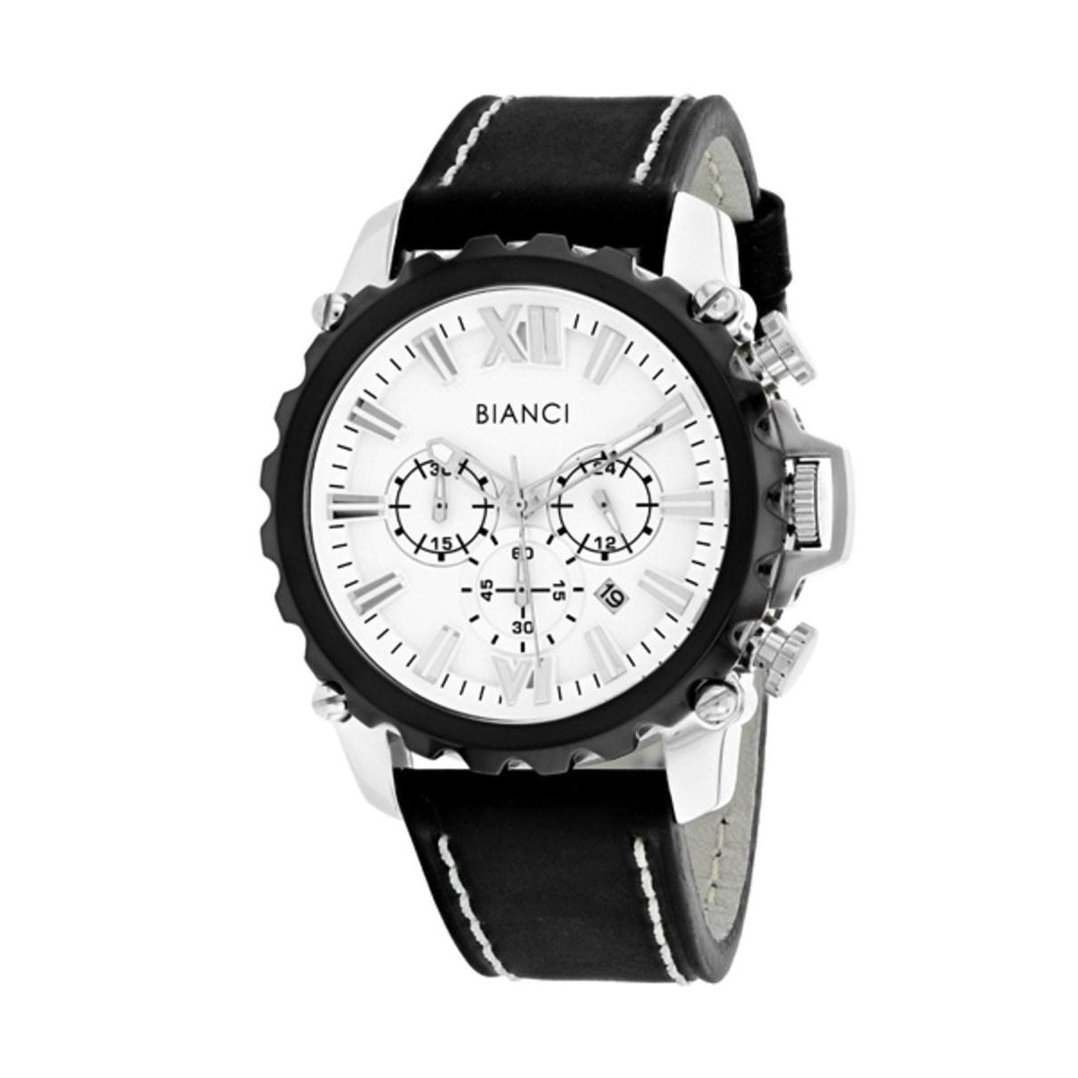 Roberto Bianci Men's RB54491 Vesuvio Chronograph Black Leather Watch