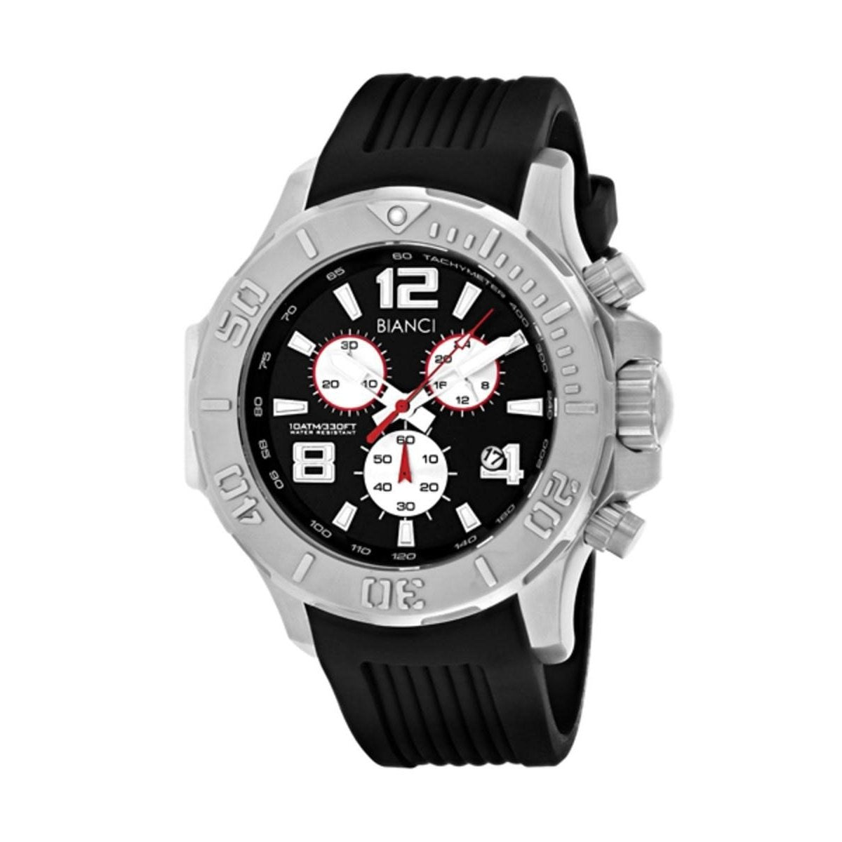 Roberto Bianci Men's RB55050 Aulia Chronograph Black Silicone Watch