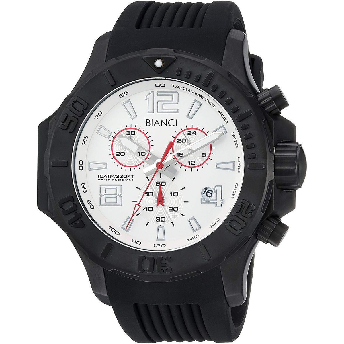 Roberto Bianci Men's RB55053 Aulia Chronograph Black Silicone Watch