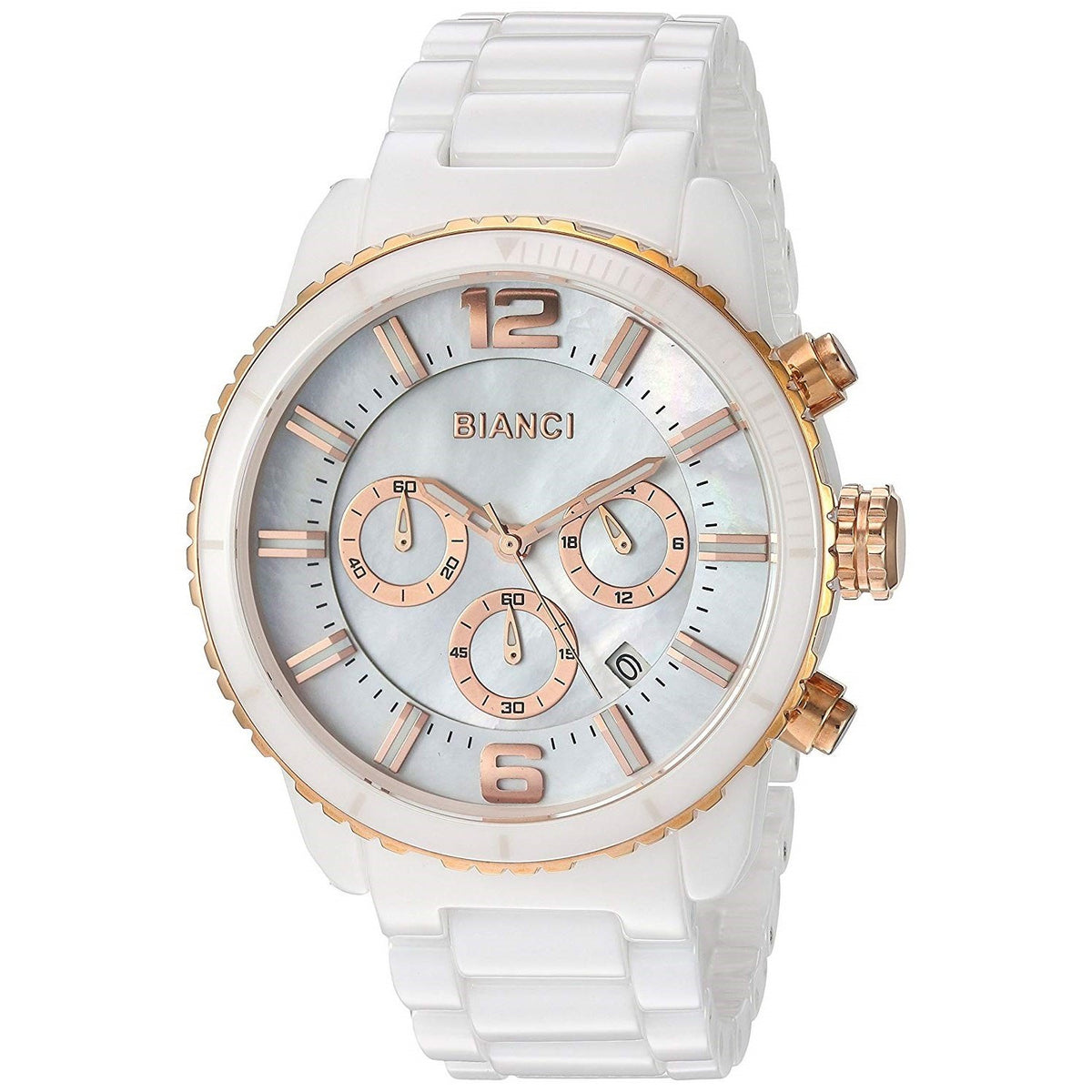 Roberto Bianci Men's RB58752 Amadeo Chronograph White Ceramic Watch