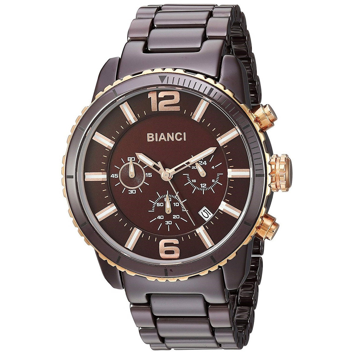 Roberto Bianci Men's RB58753 Amadeo Chronograph Brown Ceramic Watch
