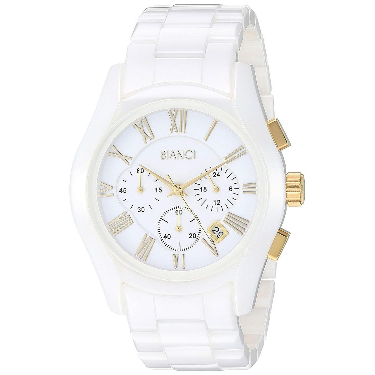 Roberto Bianci Men's RB58761 Classico Chronograph White Ceramic Watch