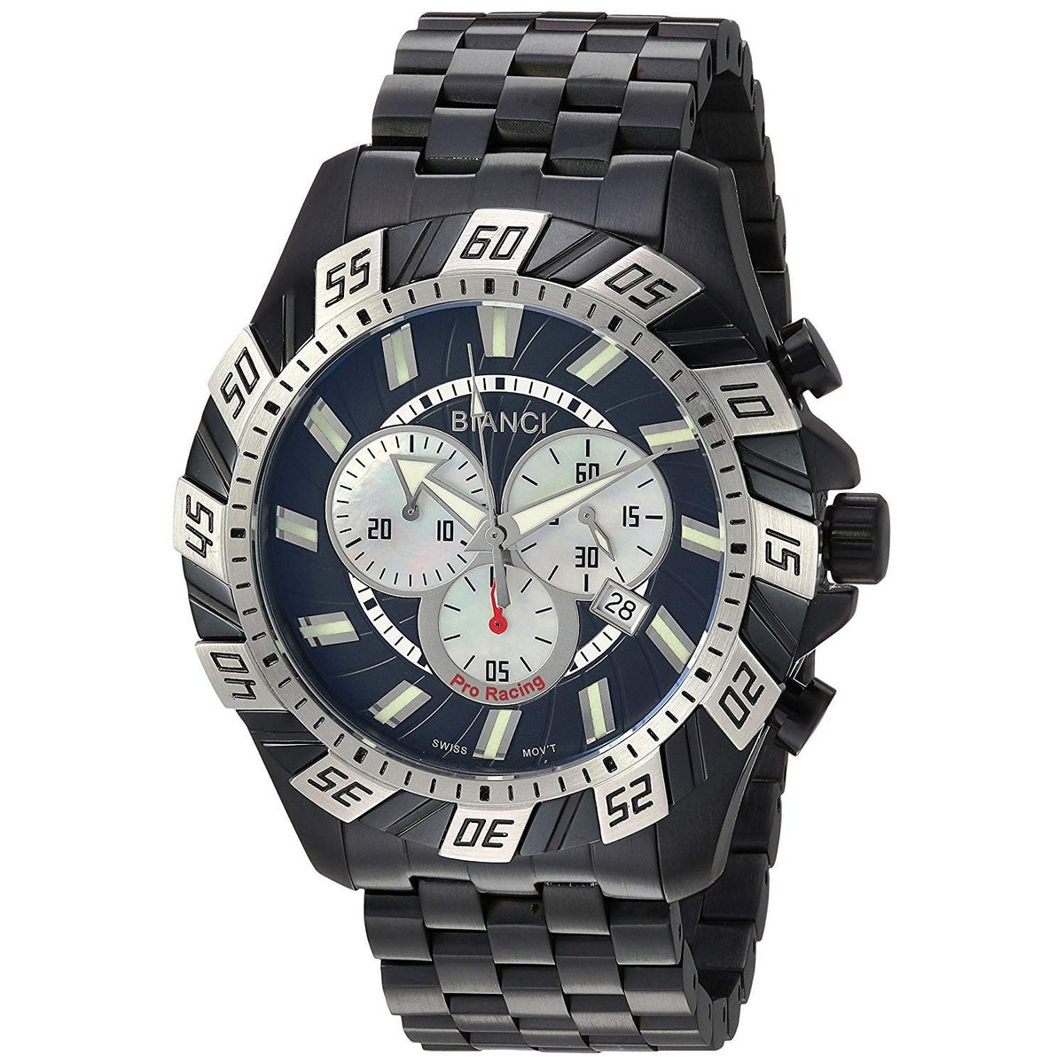 Roberto Bianci Men&#39;s RB70603 Valentino Chronograph Black Stainless Steel Watch