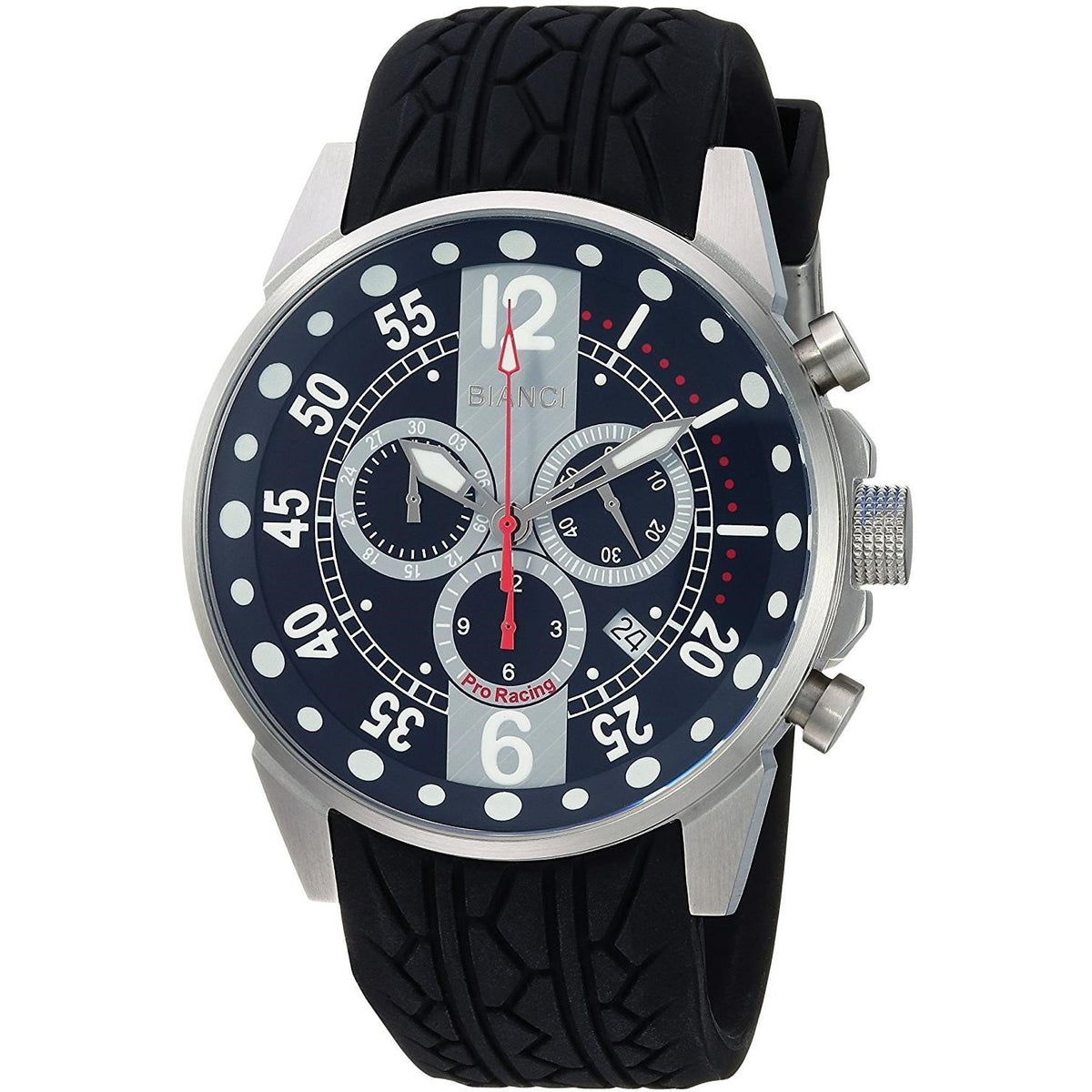 Roberto Bianci Men's RB70987 Messina Chronograph Black Rubber Watch