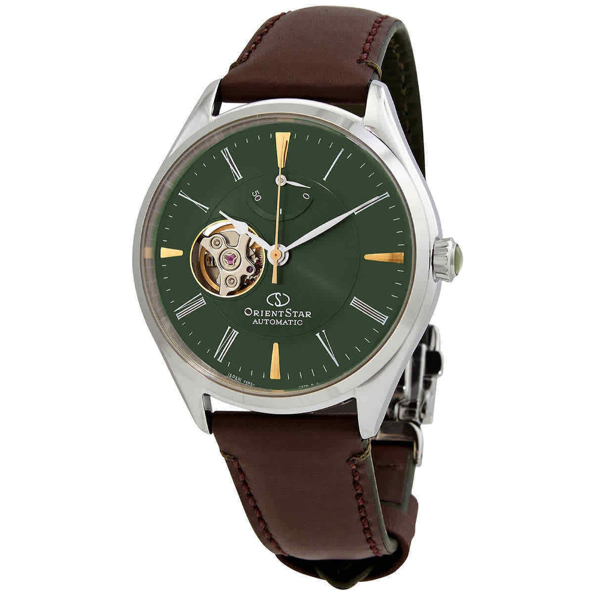 Orient Men's RE-AT0202E00B Orient Star Brown Leather Watch