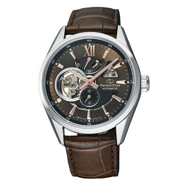 Orient Men&#39;s RE-AV0006Y00B Orient Star Brown Leather Watch