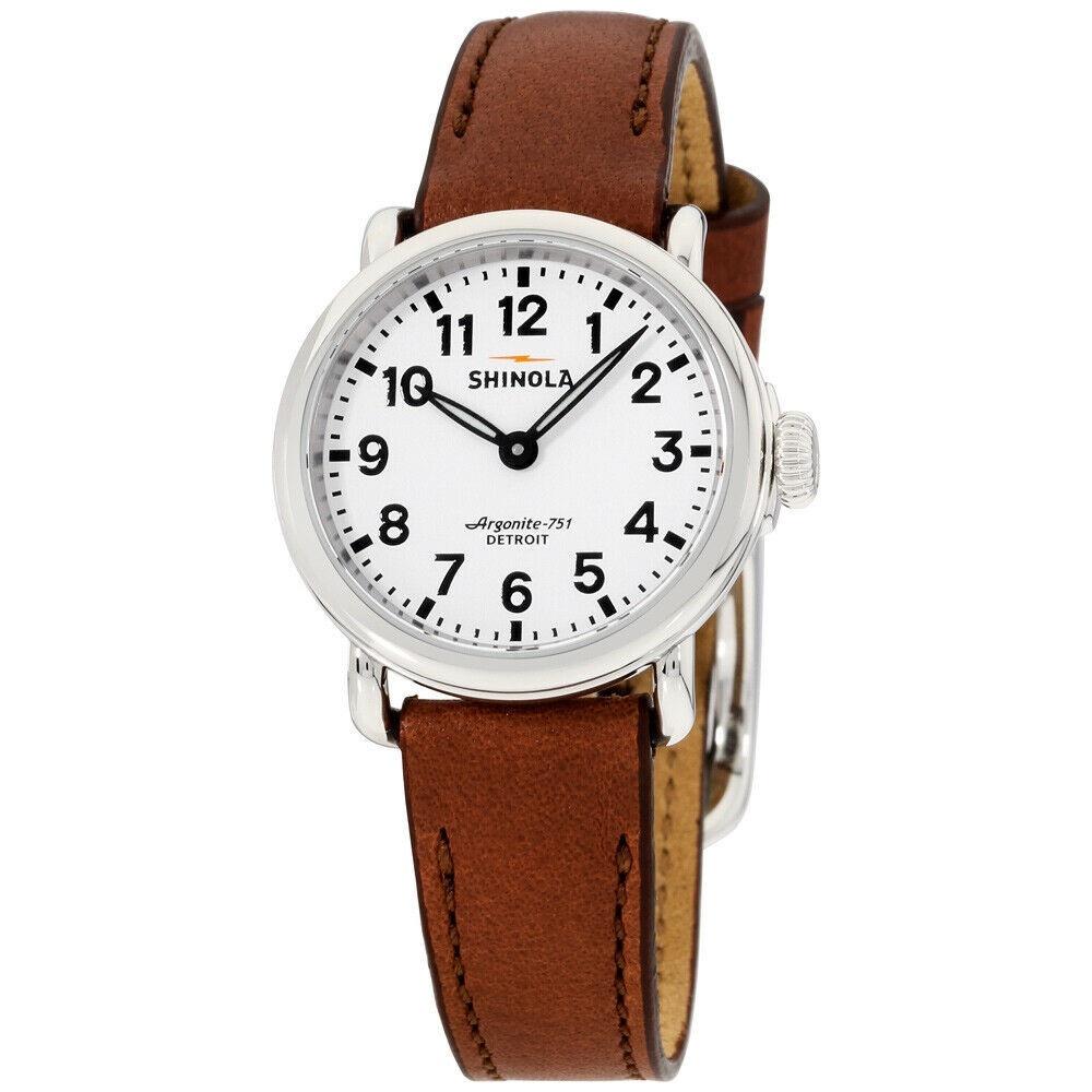 Shinola Women's S0120080480 The Runwell Brown Leather Watch