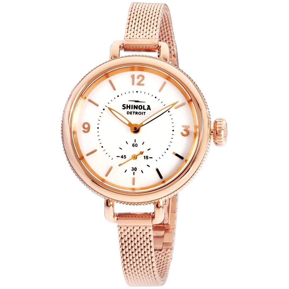 Shinola Women's S0120121837 The Birdy Rose Gold-Tone Stainless Steel Watch