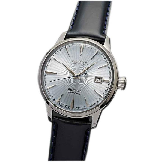 Seiko Men's SARY075 Presage Black Leather Watch