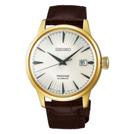 Seiko Men's SARY076 Presage Brown Leather Watch