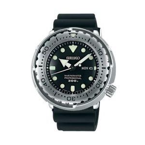 Seiko Men&#39;s SBBN033 Prospex Black Rubber Watch
