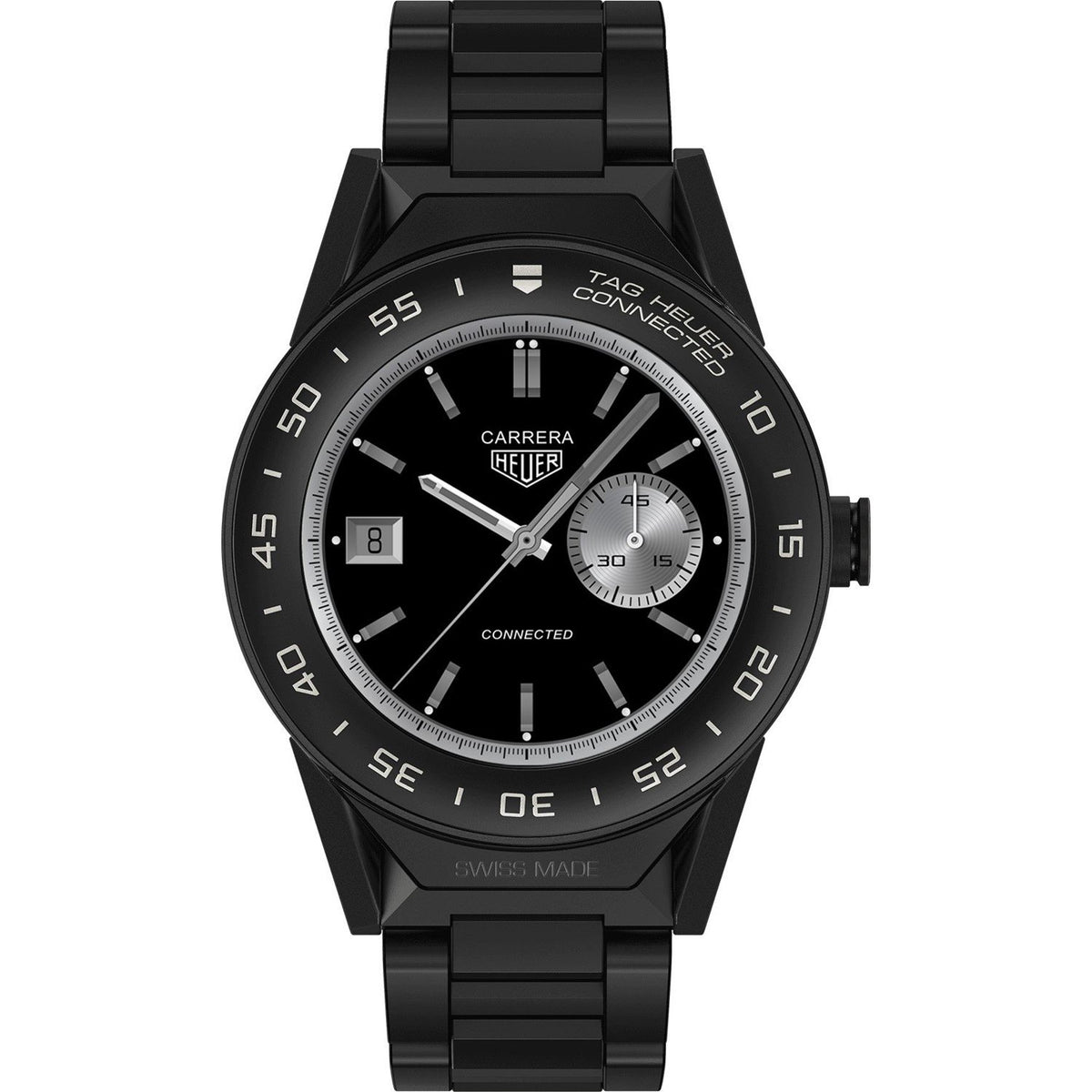 Tag Heuer Men&#39;s SBF818100.80BH0616 Connected Modular 41 Black Ceramic Watch