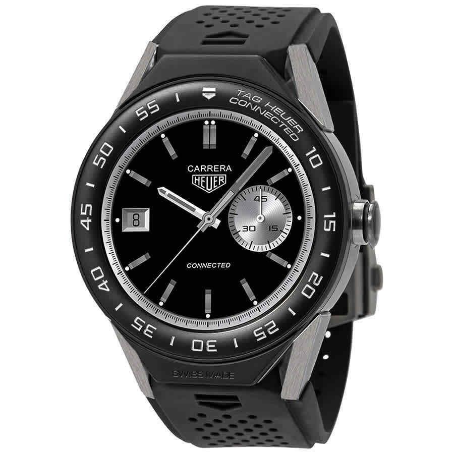 Tag Heuer Men&#39;s SBF8A8001.11EB0128 Connected Black Rubber Watch