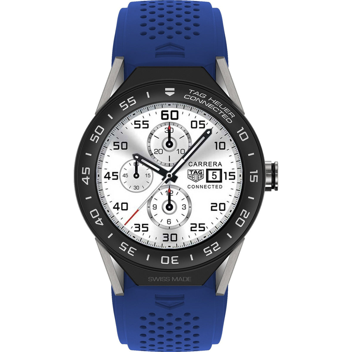 Tag Heuer Men's SBF8A8001.11FT6118 Connected Modular Blue Rubber Watch