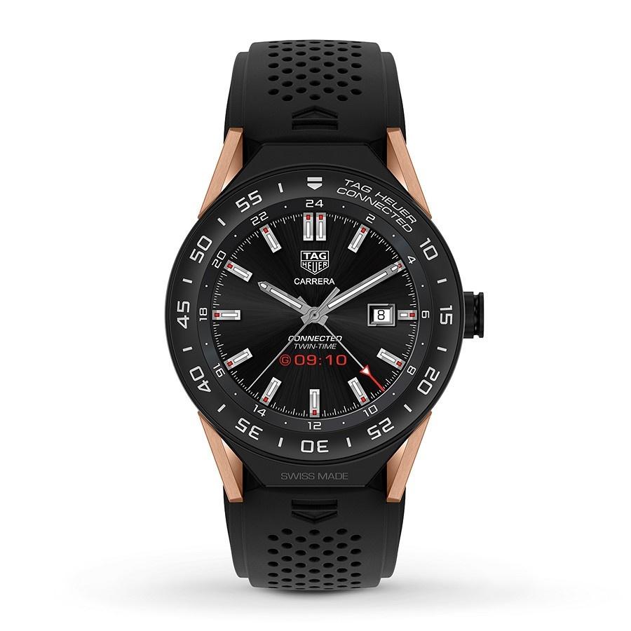 Tag Heuer Men&#39;s SBF8A8013.32FT6076 Connected Chronograph Black Rubber Watch