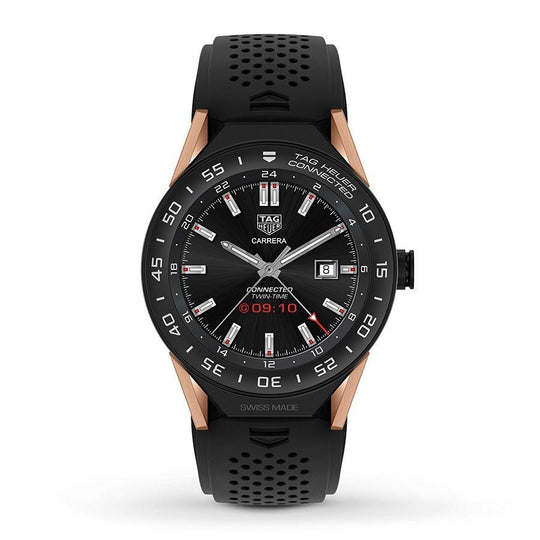 Tag Heuer Men's SBF8A8013.32FT6076 Connected Chronograph Black Rubber Watch