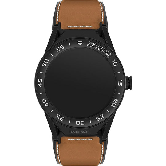 Tag Heuer Men's SBF8A8013.82FT6110 Connected Chronograph Brown Leather Watch