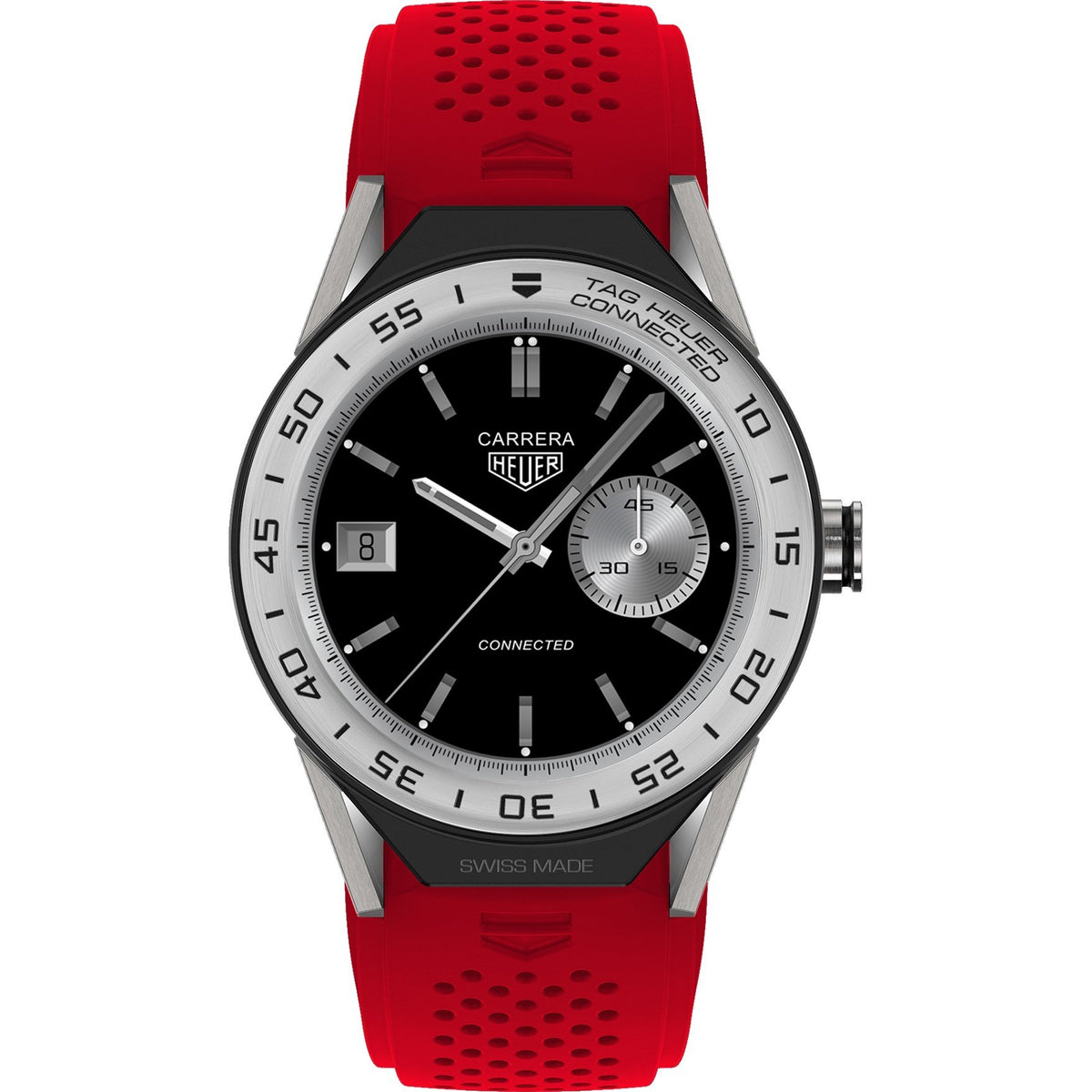 Tag Heuer Men's SBF8A8014.11FT6080 Connected Modular Red Rubber Watch