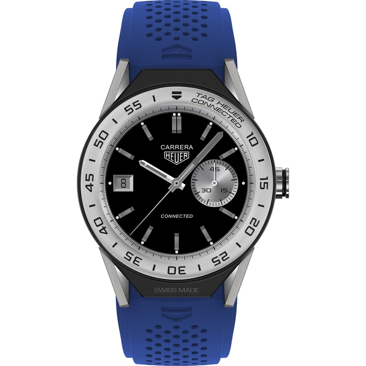 Tag Heuer Men's SBF8A8014.11FT6118 Connected Modular Blue Rubber Watch
