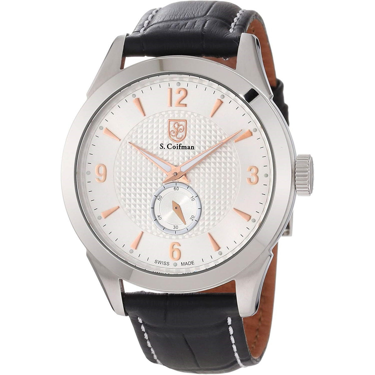 S. Coifman Men's SC0113 S. Coifman Black Leather Watch