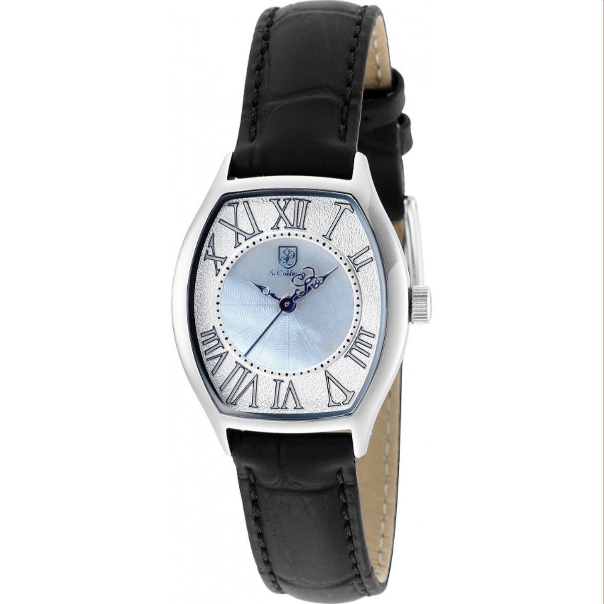 S. Coifman Women&#39;s SC0383 Black Leather Watch