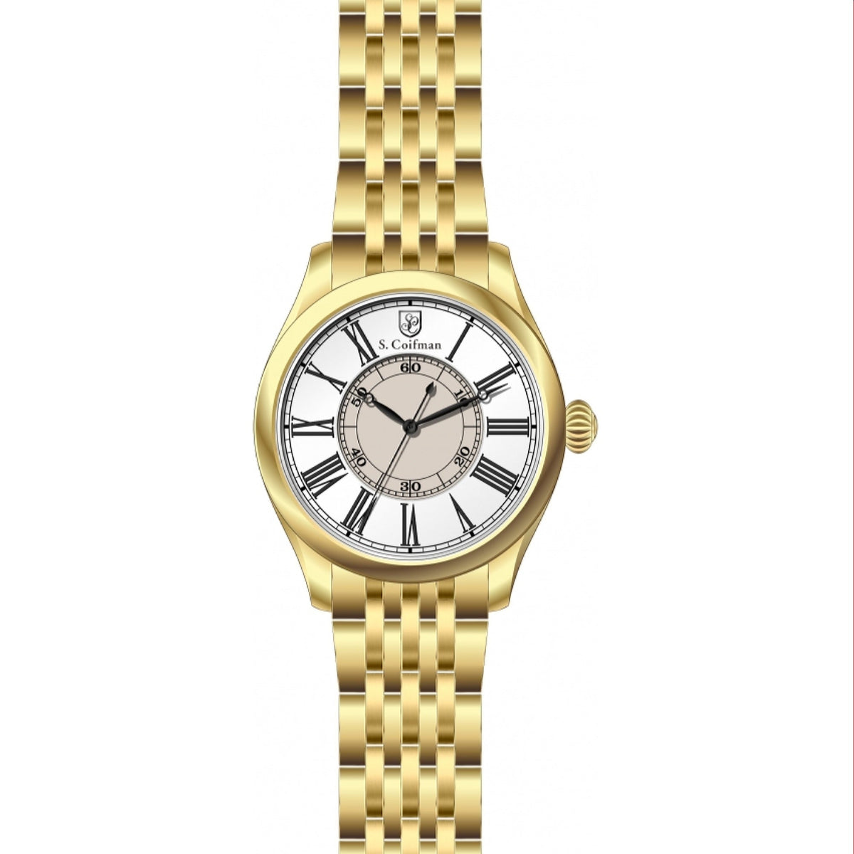 S. Coifman Men&#39;s SC0436 Gold-Tone Stainless Steel Watch