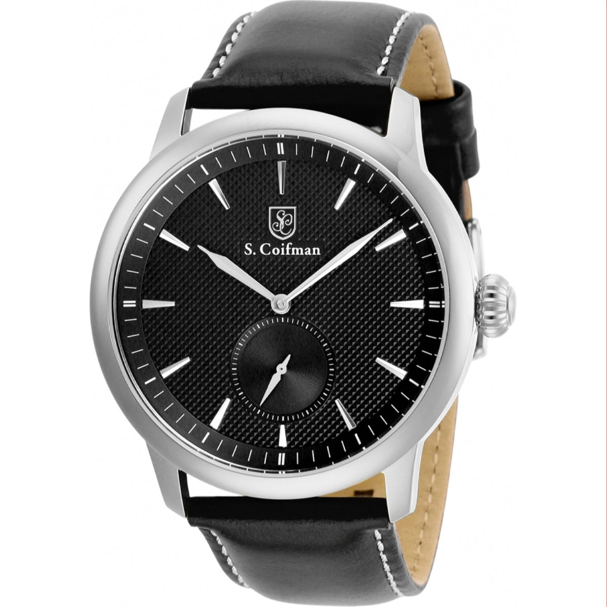 S. Coifman Men&#39;s SC0457 Black Leather Watch