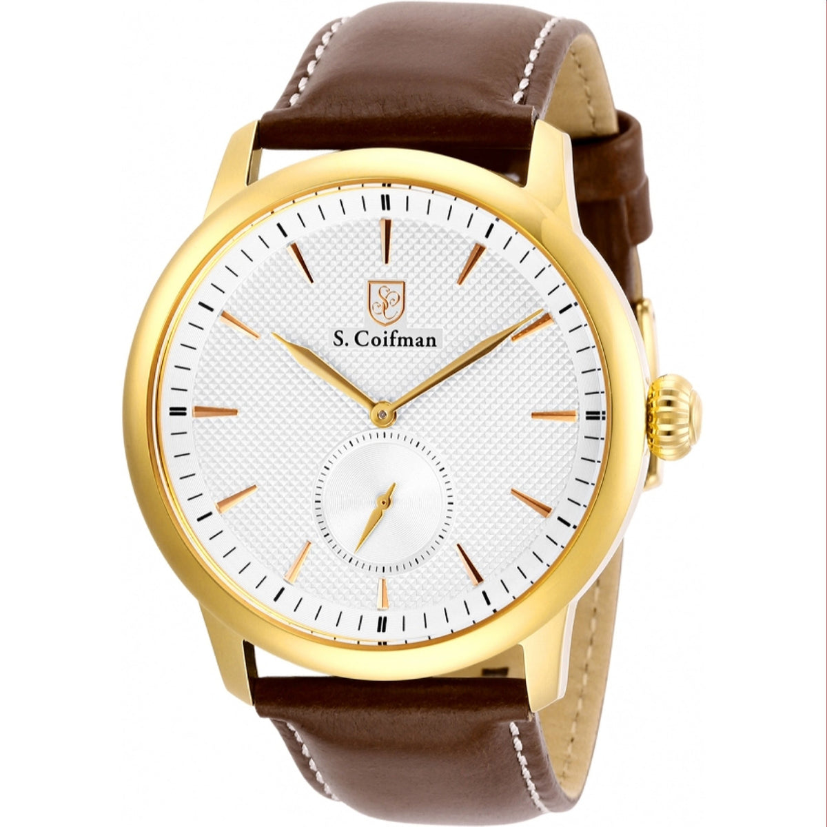 S. Coifman Men's SC0459 Brown Leather Watch