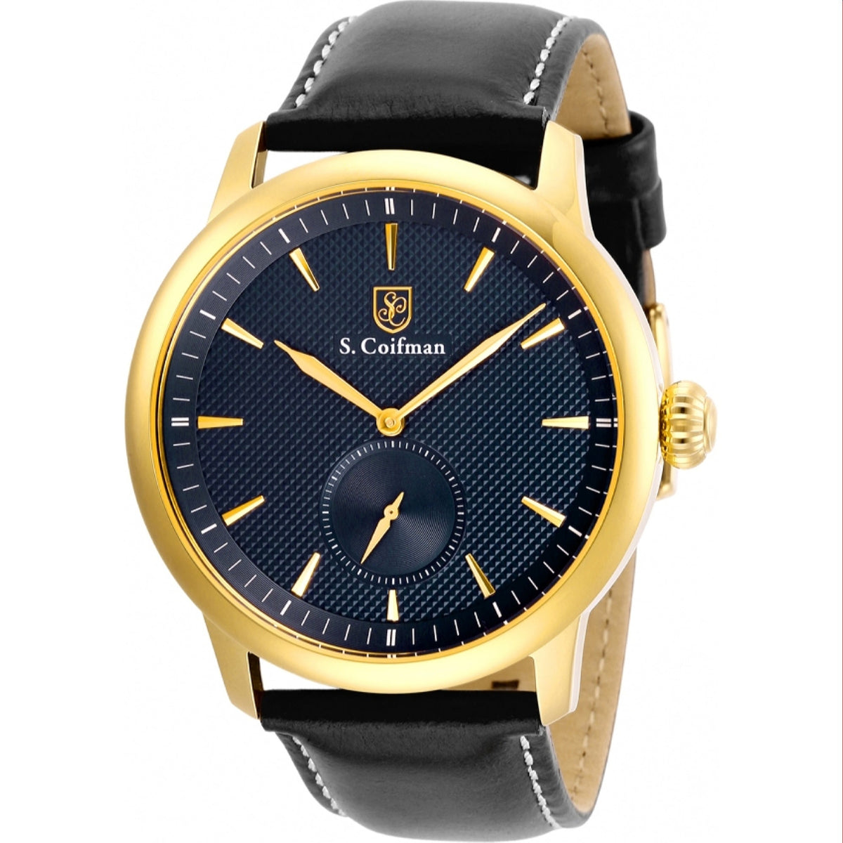 S. Coifman Men's SC0460 Black Leather Watch