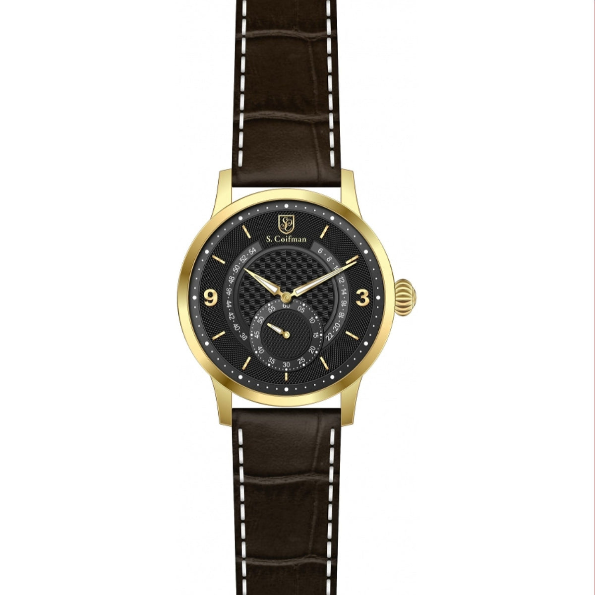 S. Coifman Men&#39;s SC0466 Brown Leather Watch