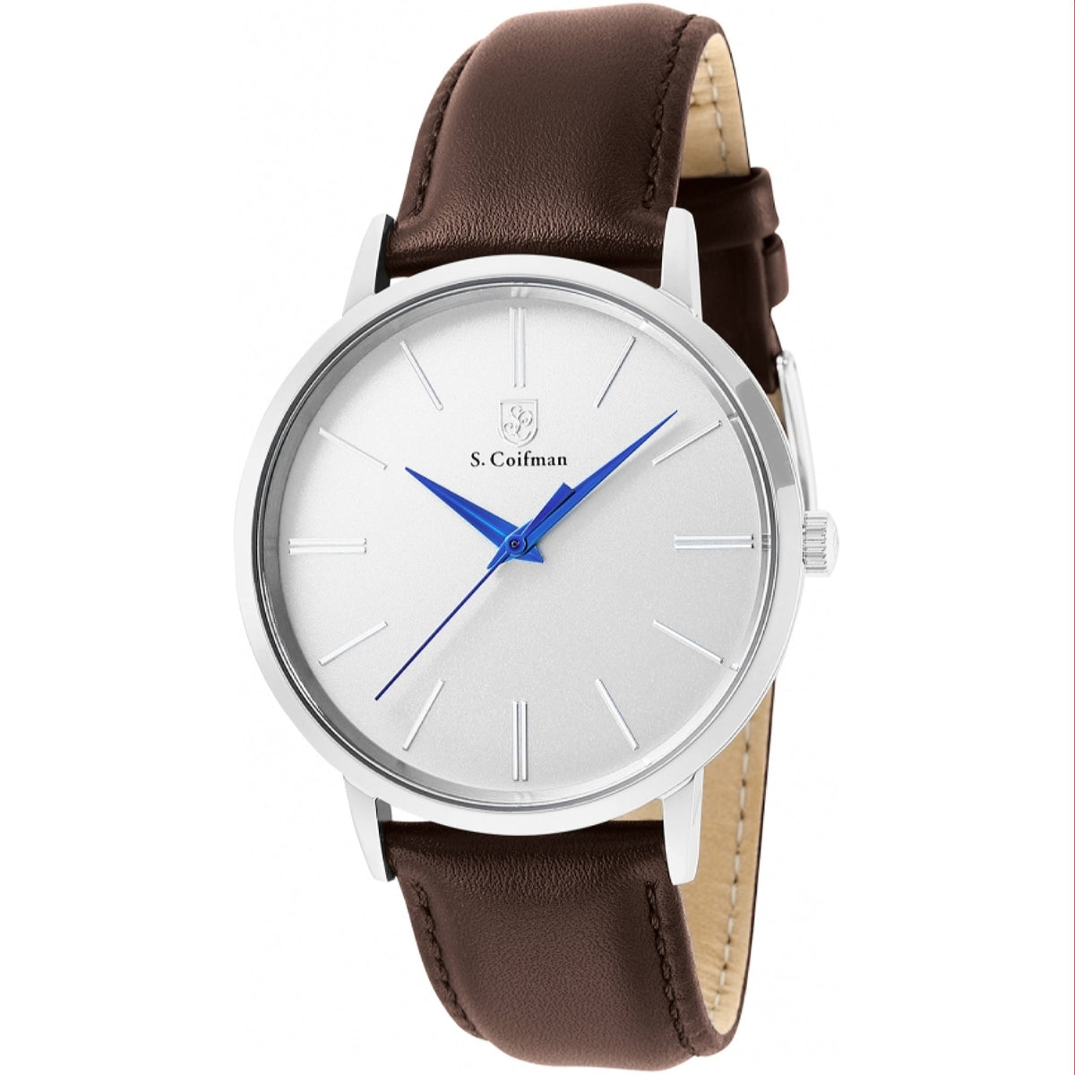 S. Coifman Men's SC0482 Black Leather Watch