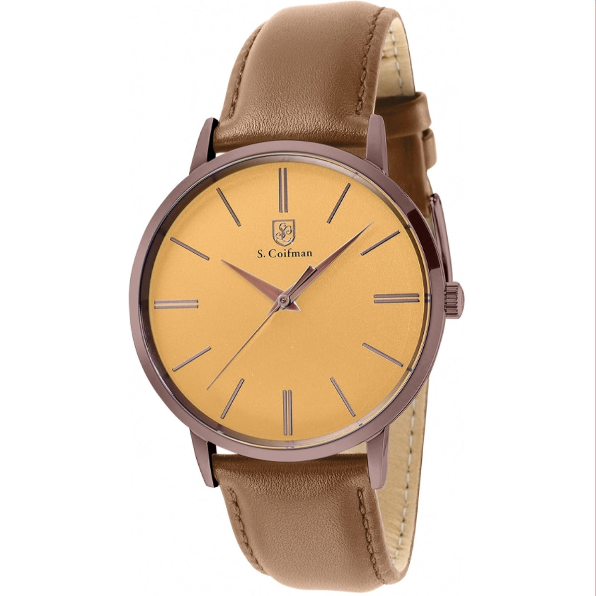 S. Coifman Men's SC0484 Brown Leather Watch