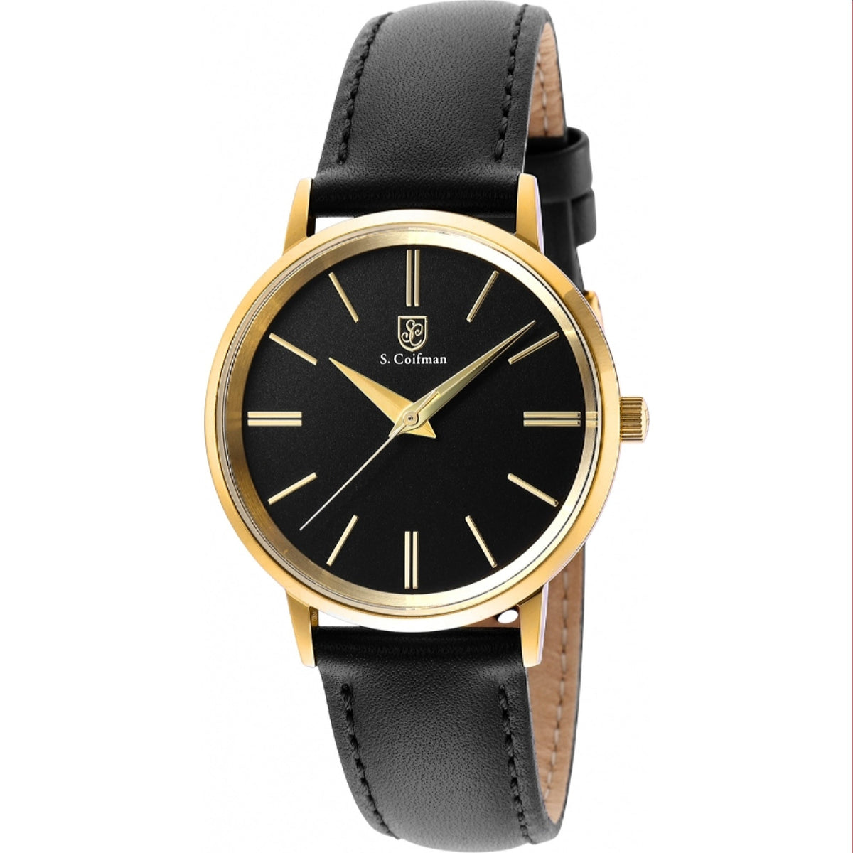 S. Coifman Women's SC0486 Black Leather Watch