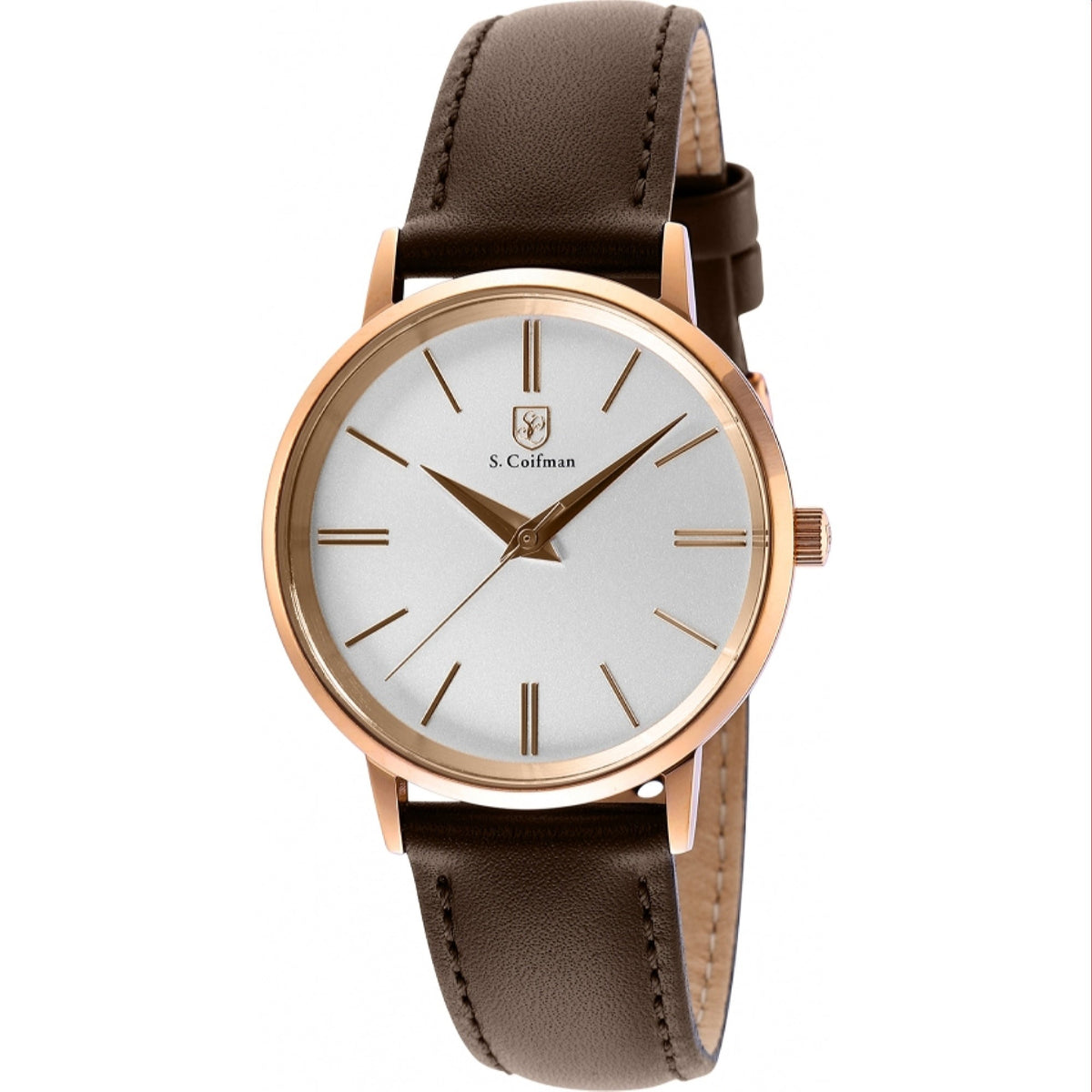 S. Coifman Women's SC0487 Brown Leather Watch