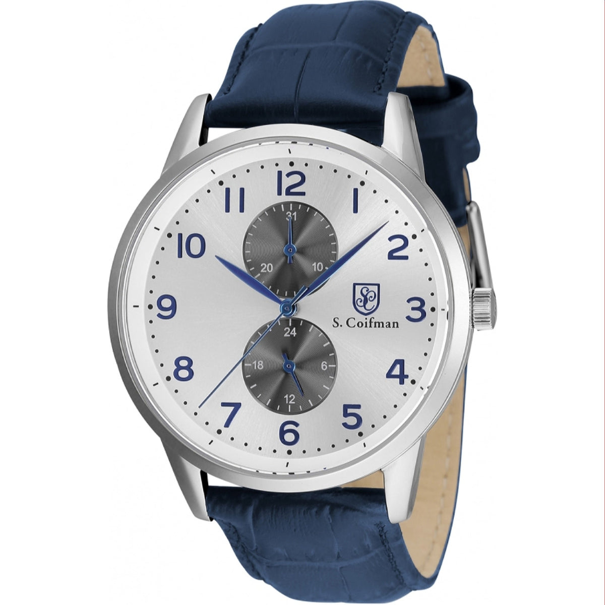 S. Coifman Men's SC0488 Black Leather Watch