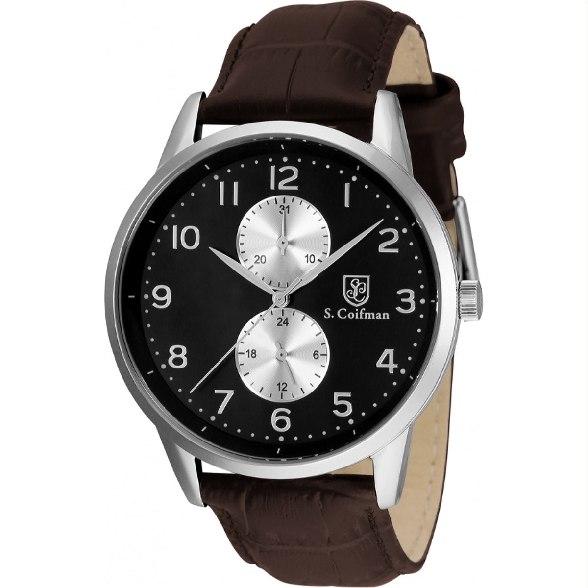 S. Coifman Men&#39;s SC0489 Black Leather Watch
