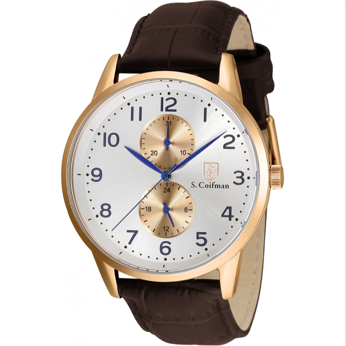 S. Coifman Men's SC0491 Black Leather Watch