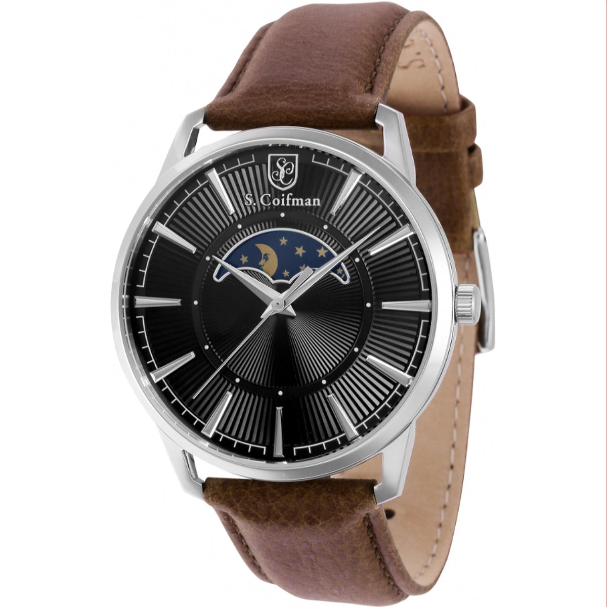 S. Coifman Men's SC0493 Brown Leather Watch