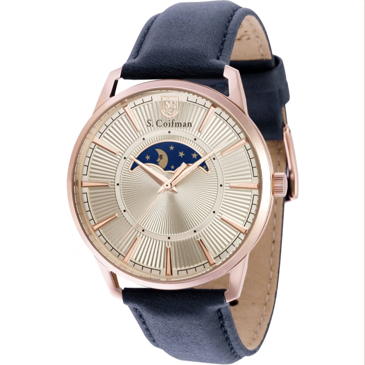 S. Coifman Men's SC0495 Black Leather Watch