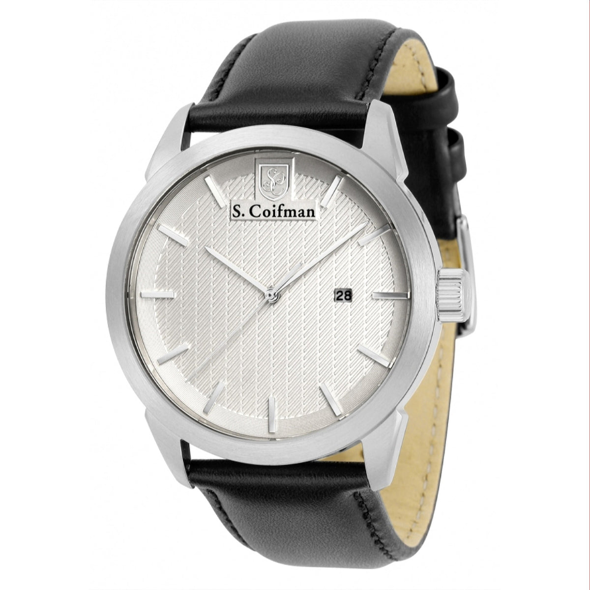 S. Coifman Men's SC0496 Black Leather Watch