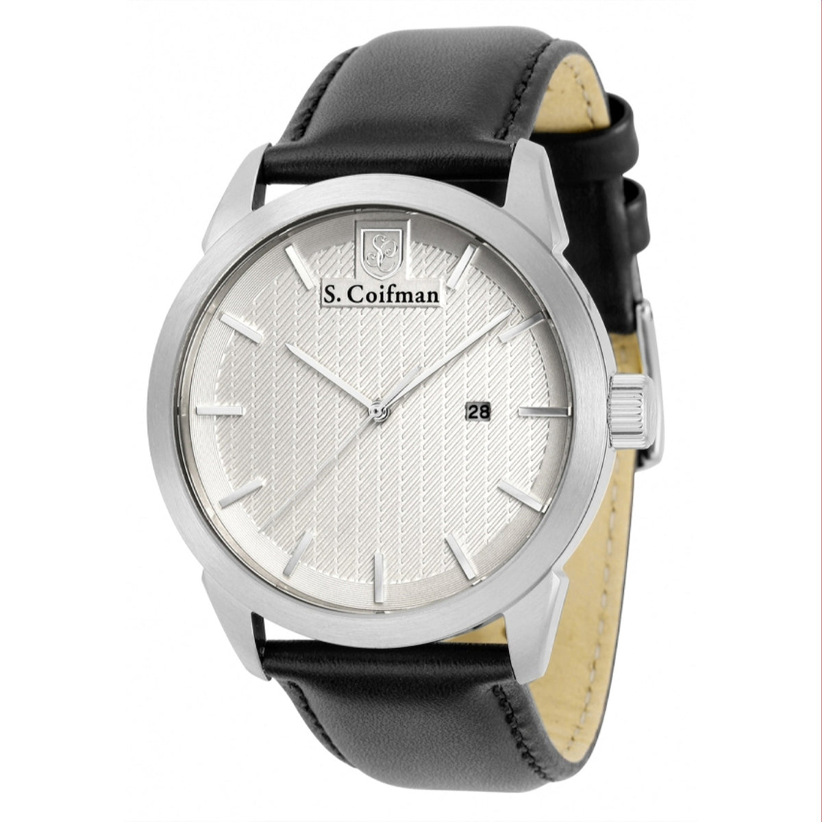 S. Coifman Men&#39;s SC0496 Black Leather Watch
