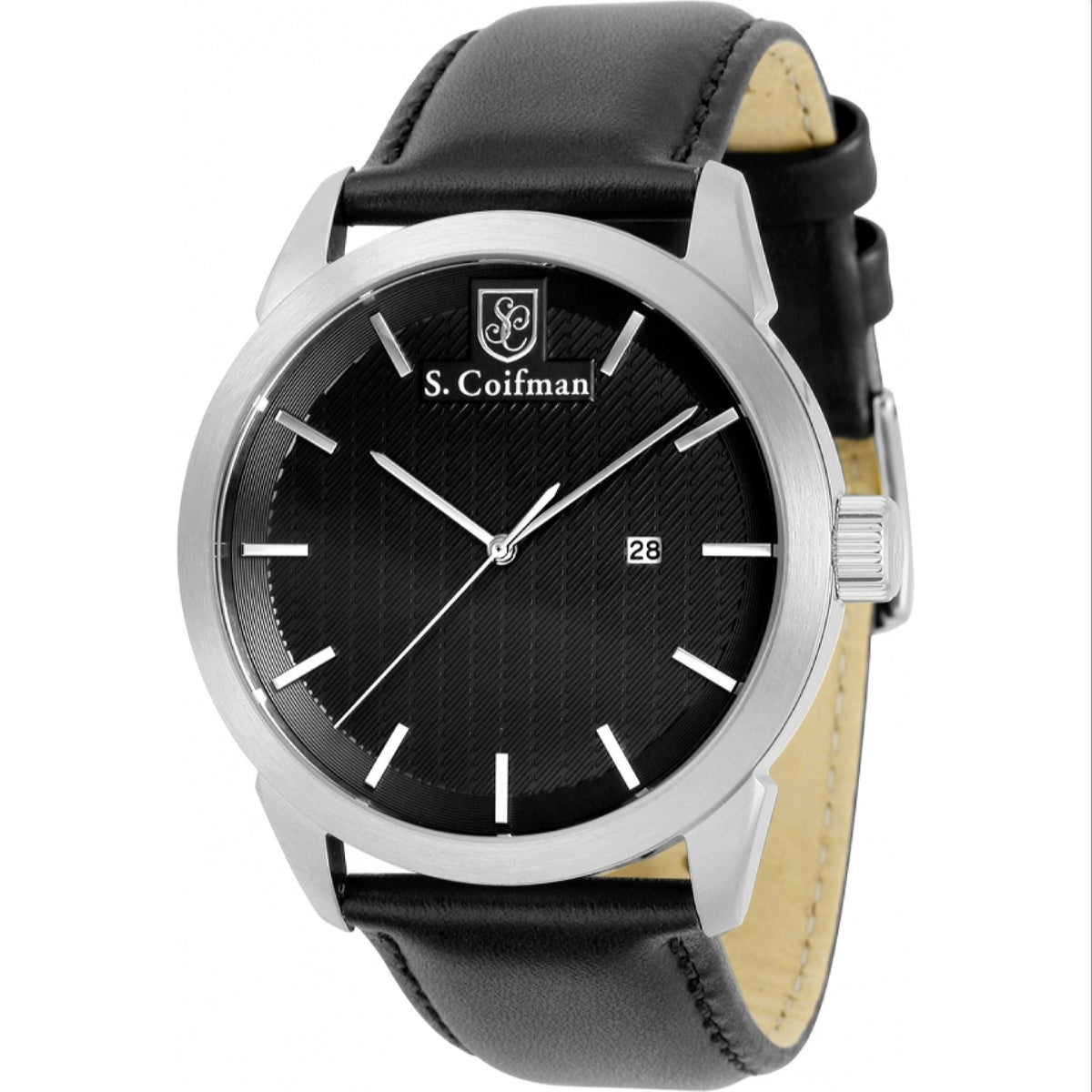 S. Coifman Men's SC0497 Black Leather Watch