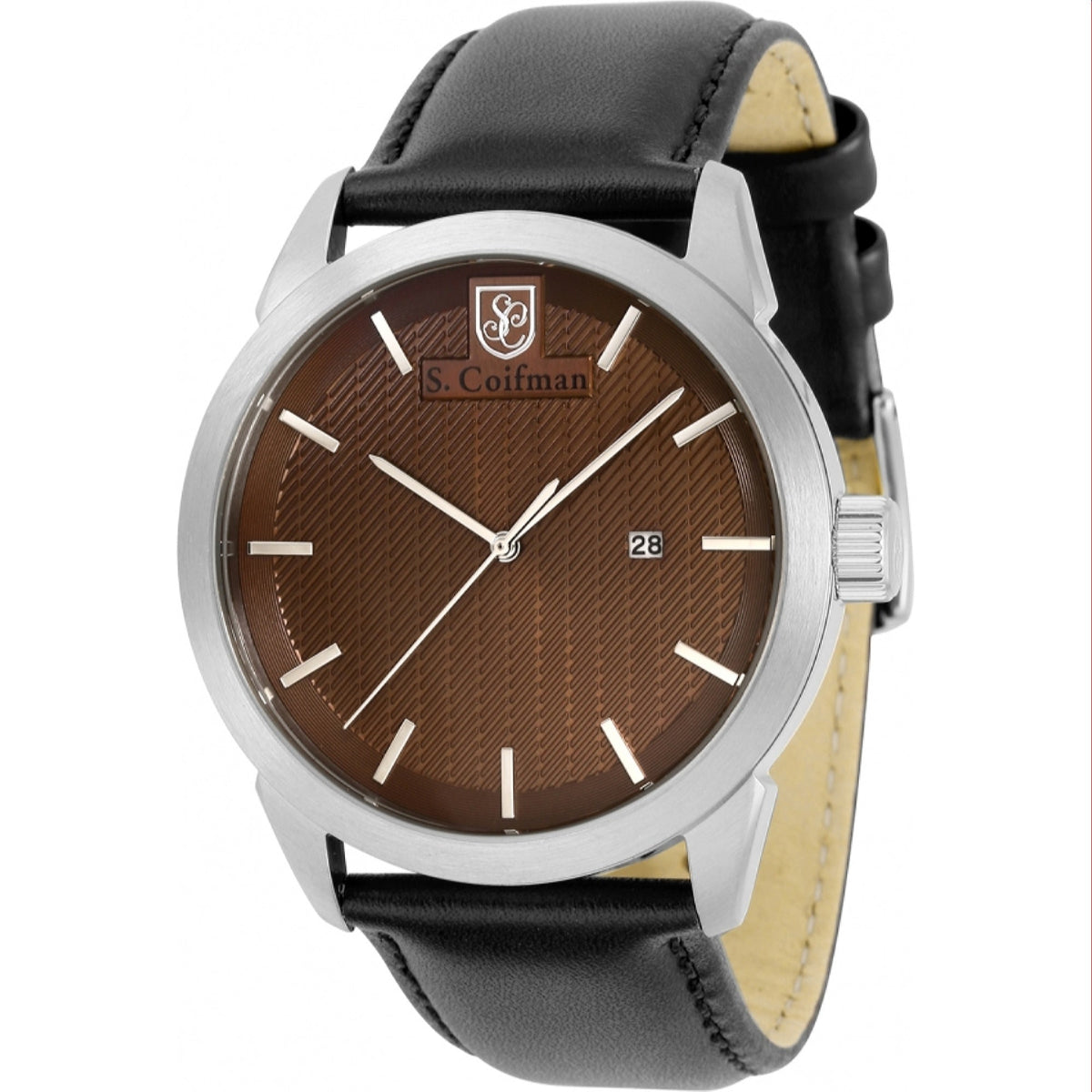 S. Coifman Men's SC0498 Black Leather Watch