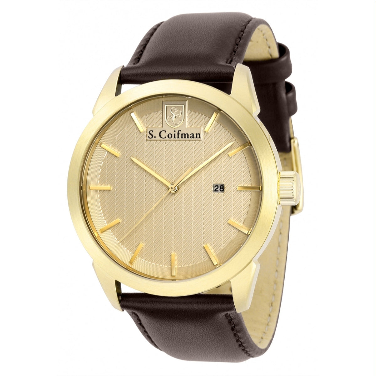 S. Coifman Men's SC0499 Black Leather Watch